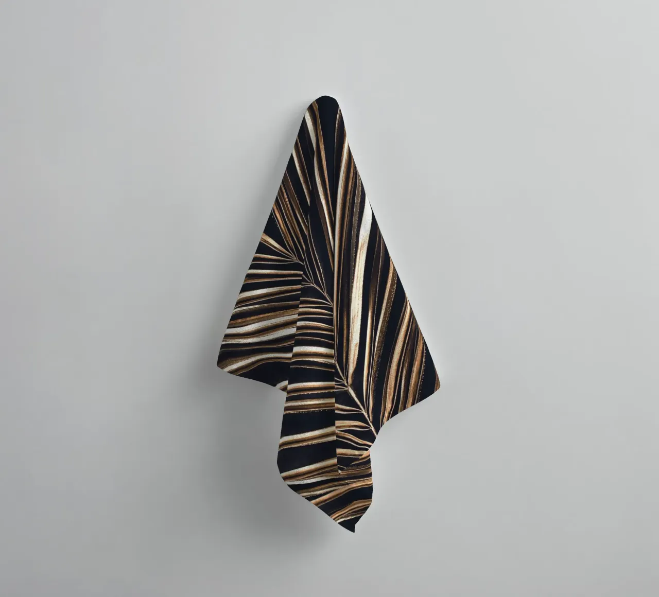 Golden palm leaf - Elegant wall decor & design pattern towel by Whole©