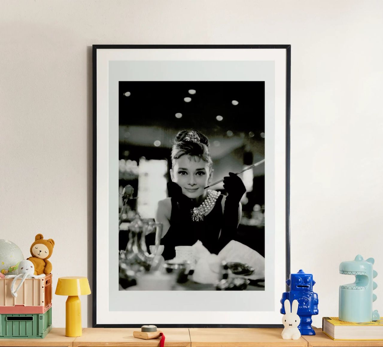 Audrey Hepburn in Breakfast at Tiffany's, 1961 poster by Gallery Print and Art Limited