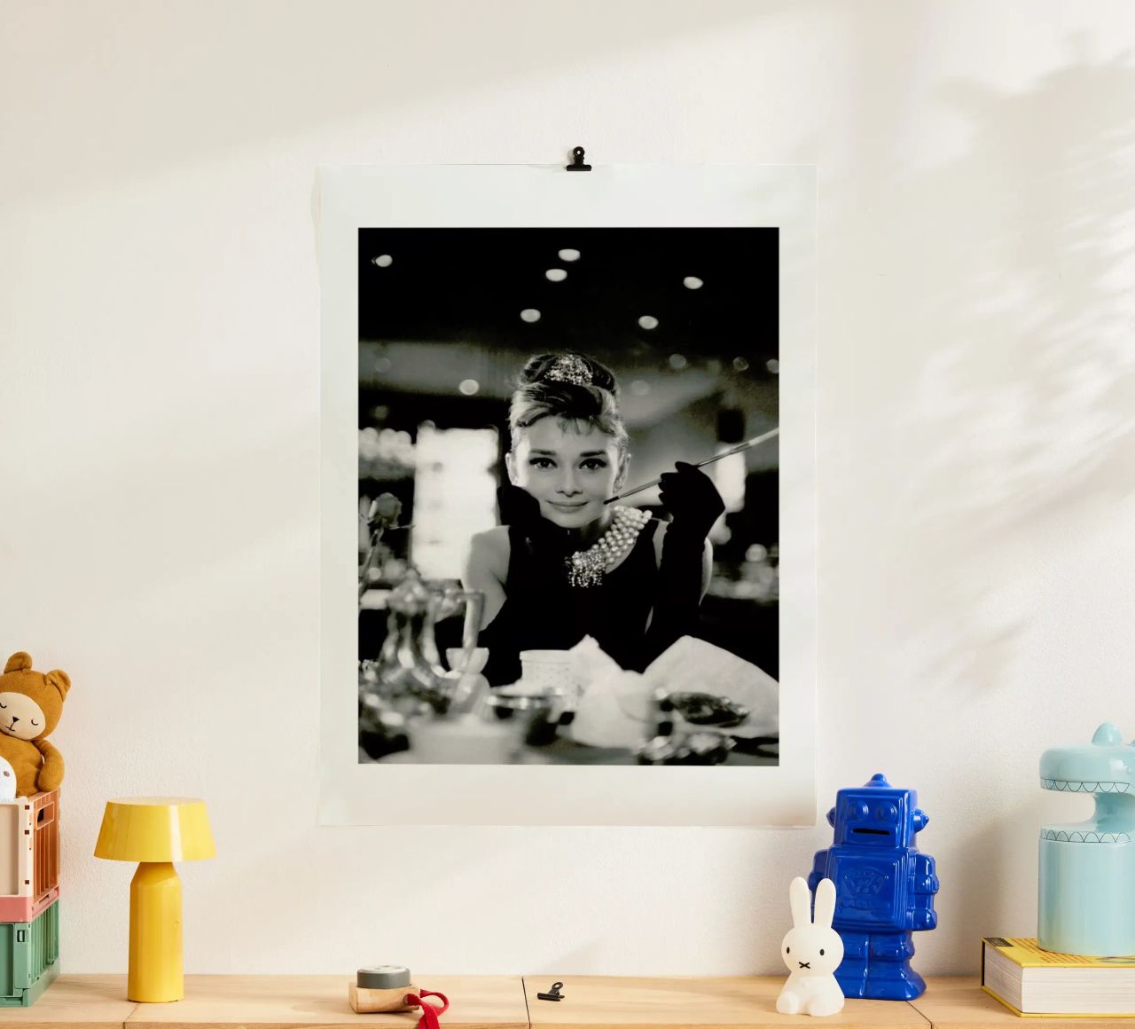 Audrey Hepburn in Breakfast at Tiffany's, 1961 poster by Gallery Print and Art Limited