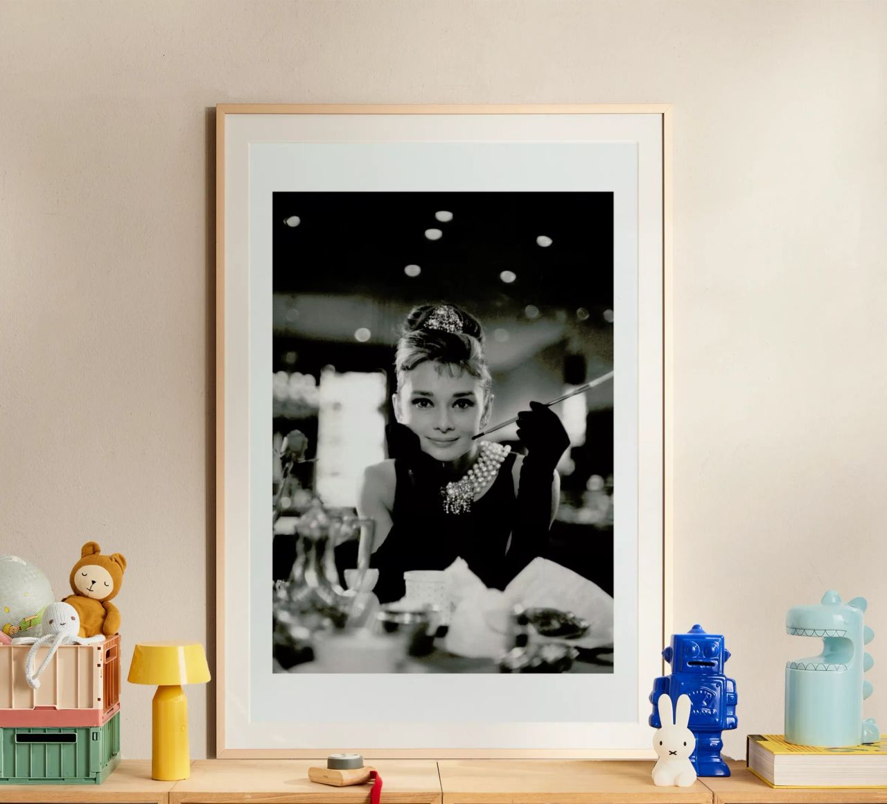 Audrey Hepburn in Breakfast at Tiffany's, 1961 poster by Gallery Print and Art Limited