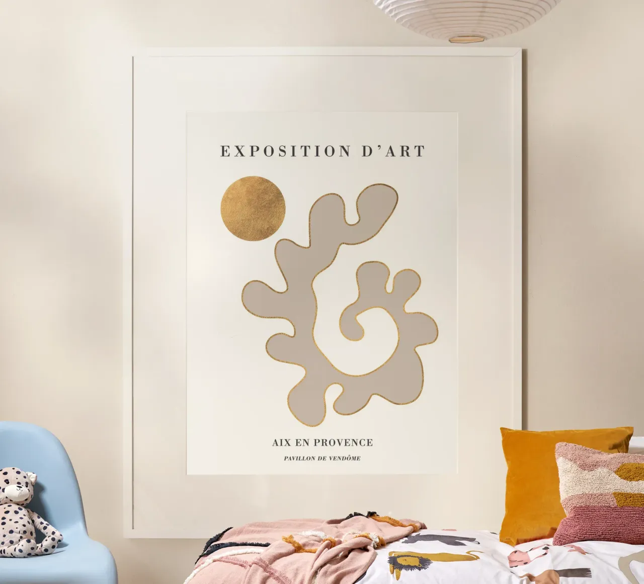 Arte astratta con accenti dorati - Design elegante poster da Whole©