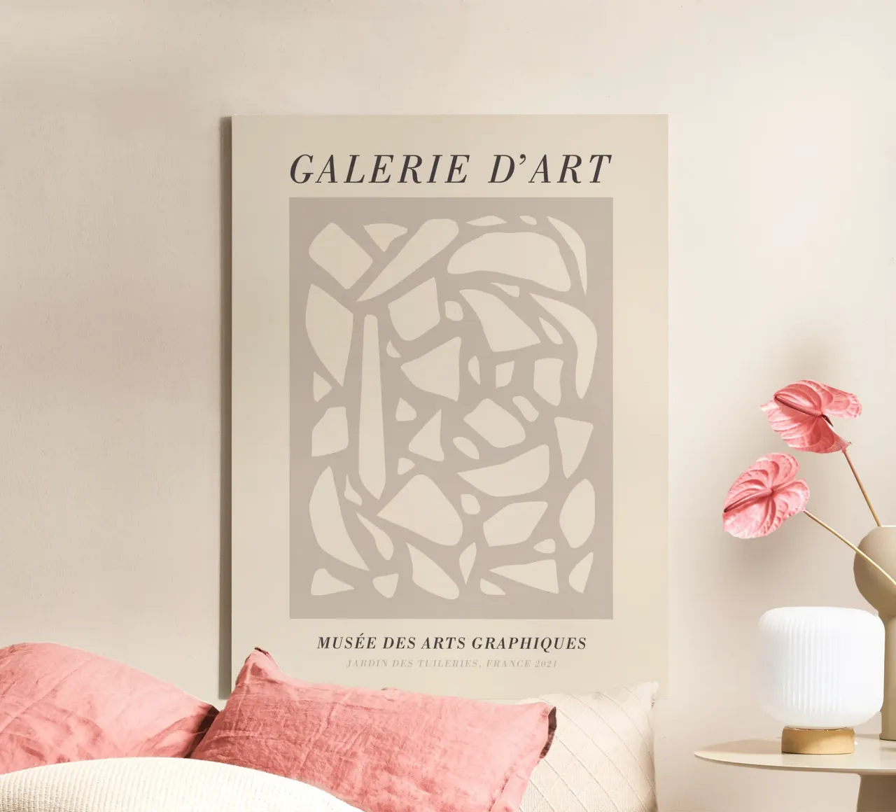 Modern art posters in gallery style canvas with Floater frame by Whole©