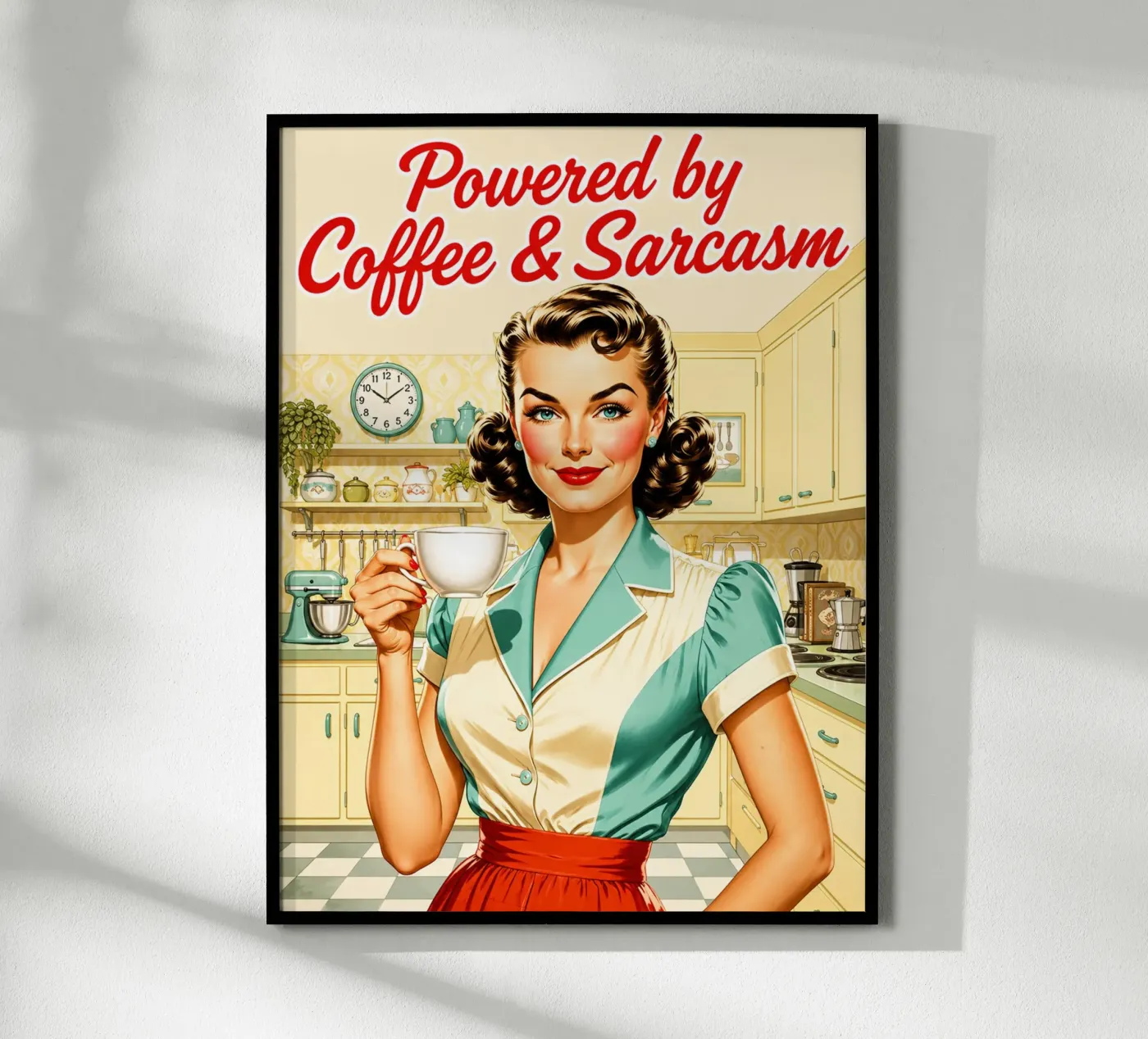 alimentato da caffè e sarcasmo poster da Plumpz