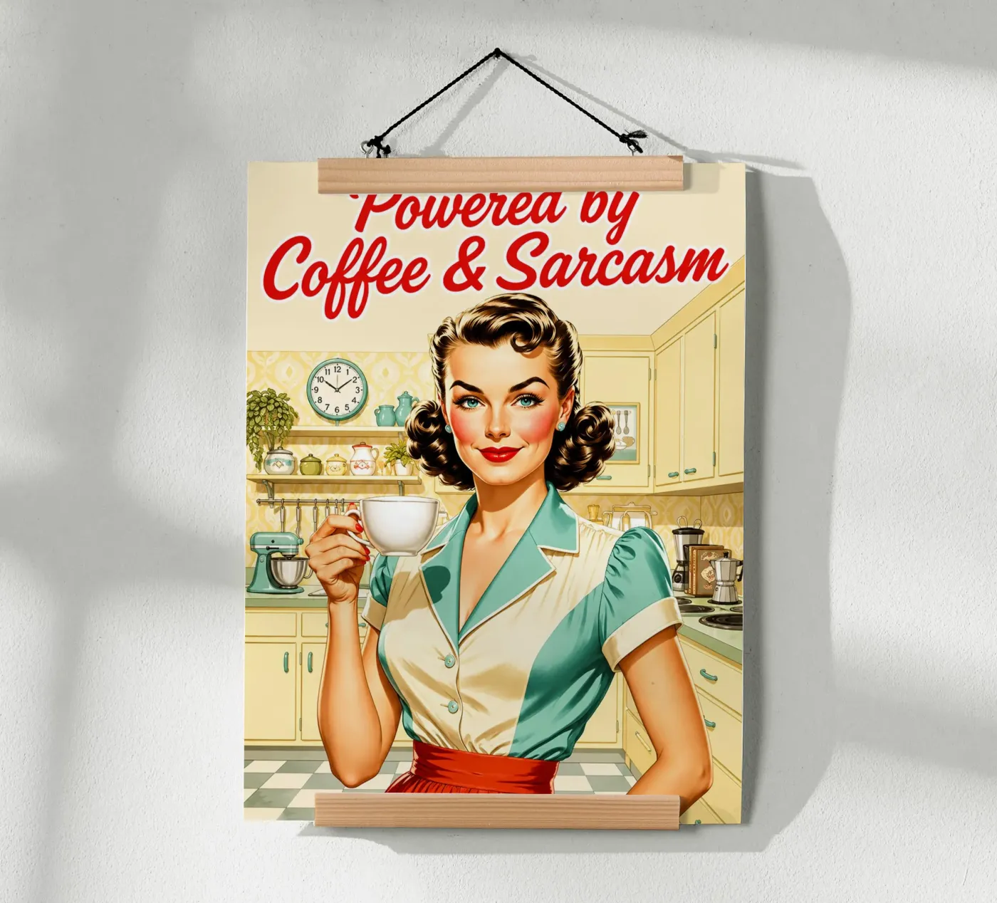 alimentato da caffè e sarcasmo poster da Plumpz