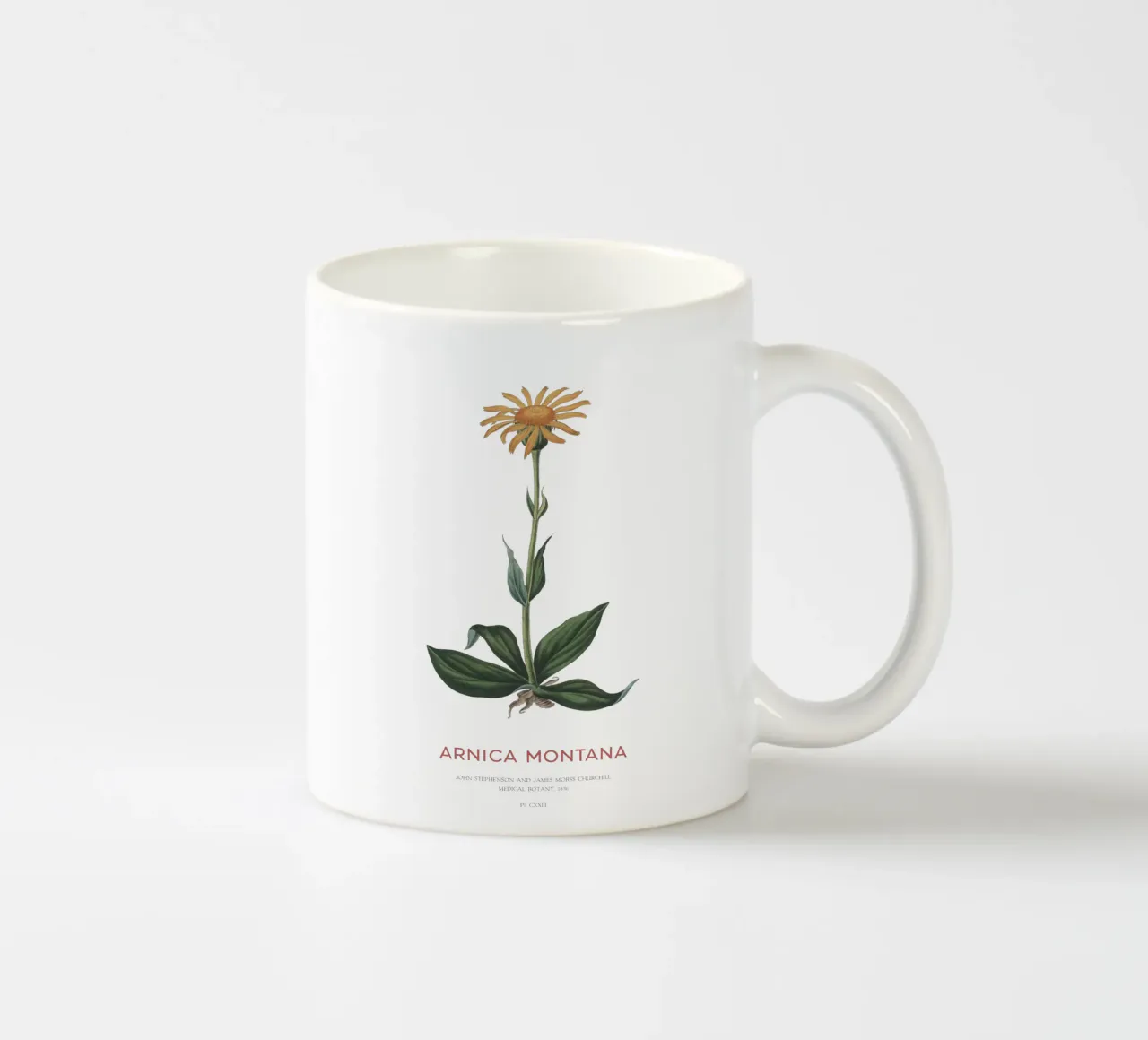 Bergtabak oder Arnika Montana Keramik Tasse von Vintagrafica