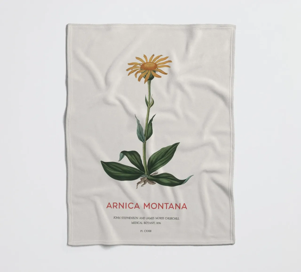 Bergtabak oder Arnika Montana Fleecedecke von Vintagrafica