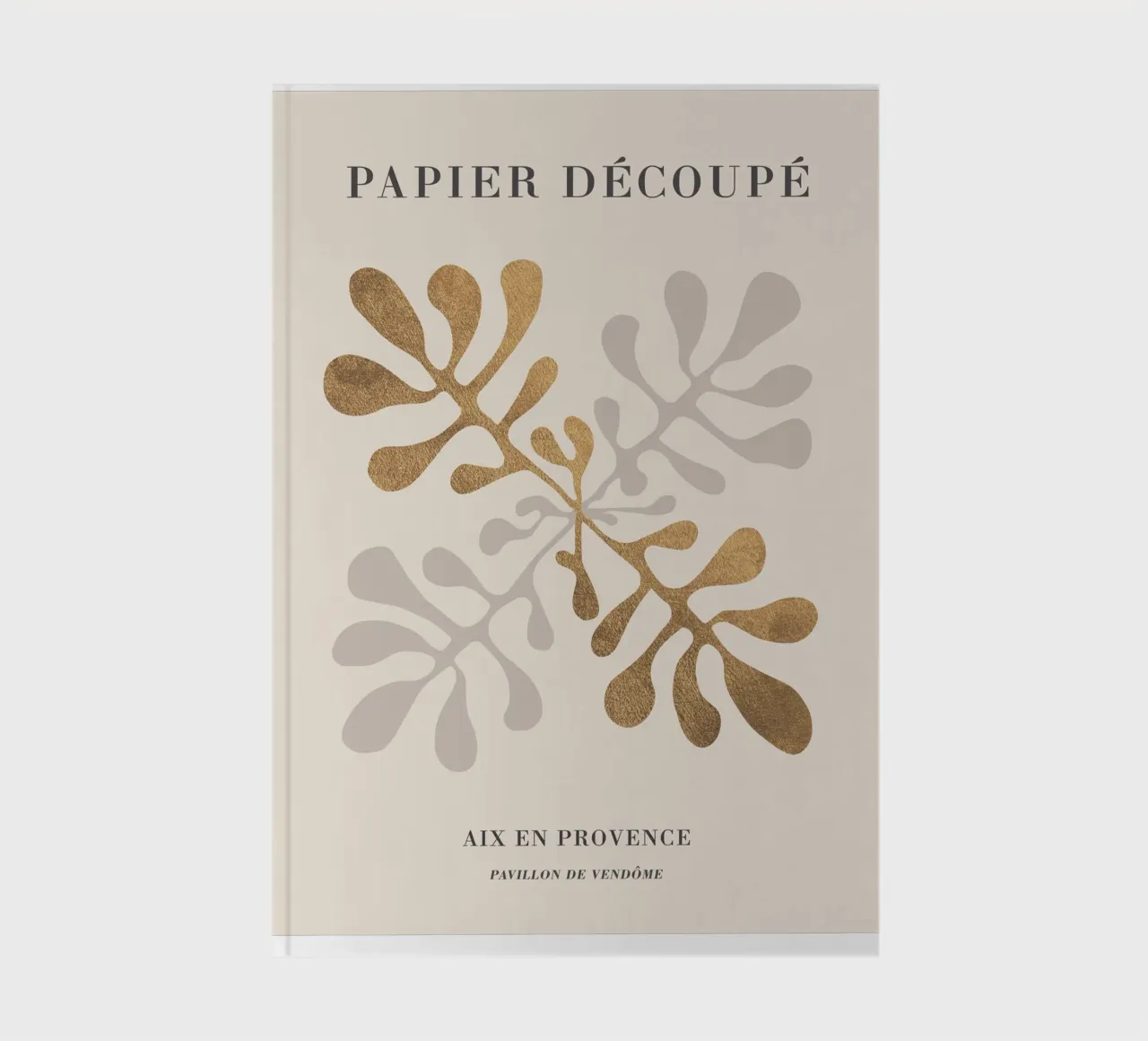 Golden paper cut-outs - abstract art for modern spaces notebook by Whole©