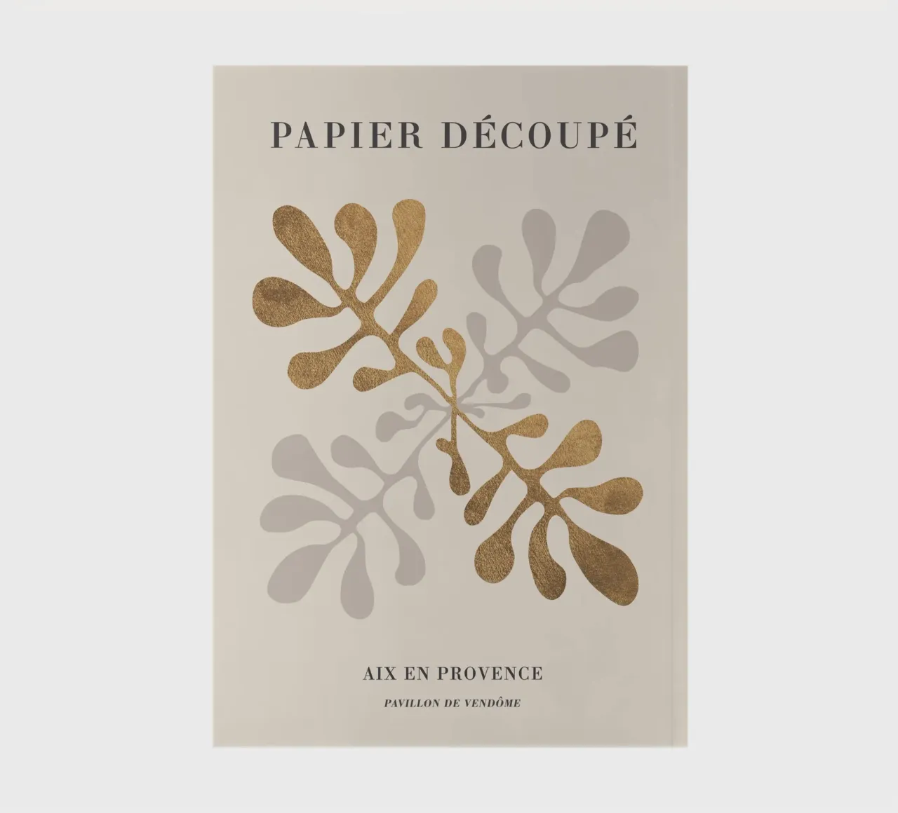 Golden paper cut-outs - abstract art for modern spaces notebook by Whole©