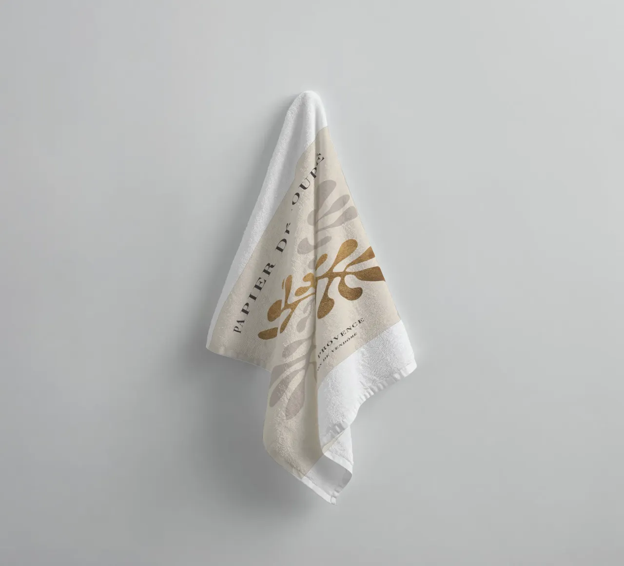 Golden paper cut-outs - abstract art for modern spaces towel by Whole©