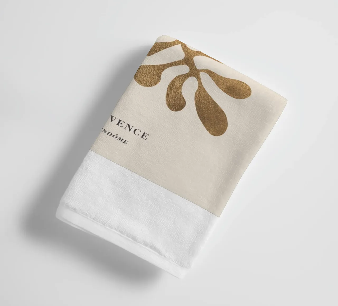 Golden paper cut-outs - abstract art for modern spaces towel by Whole©