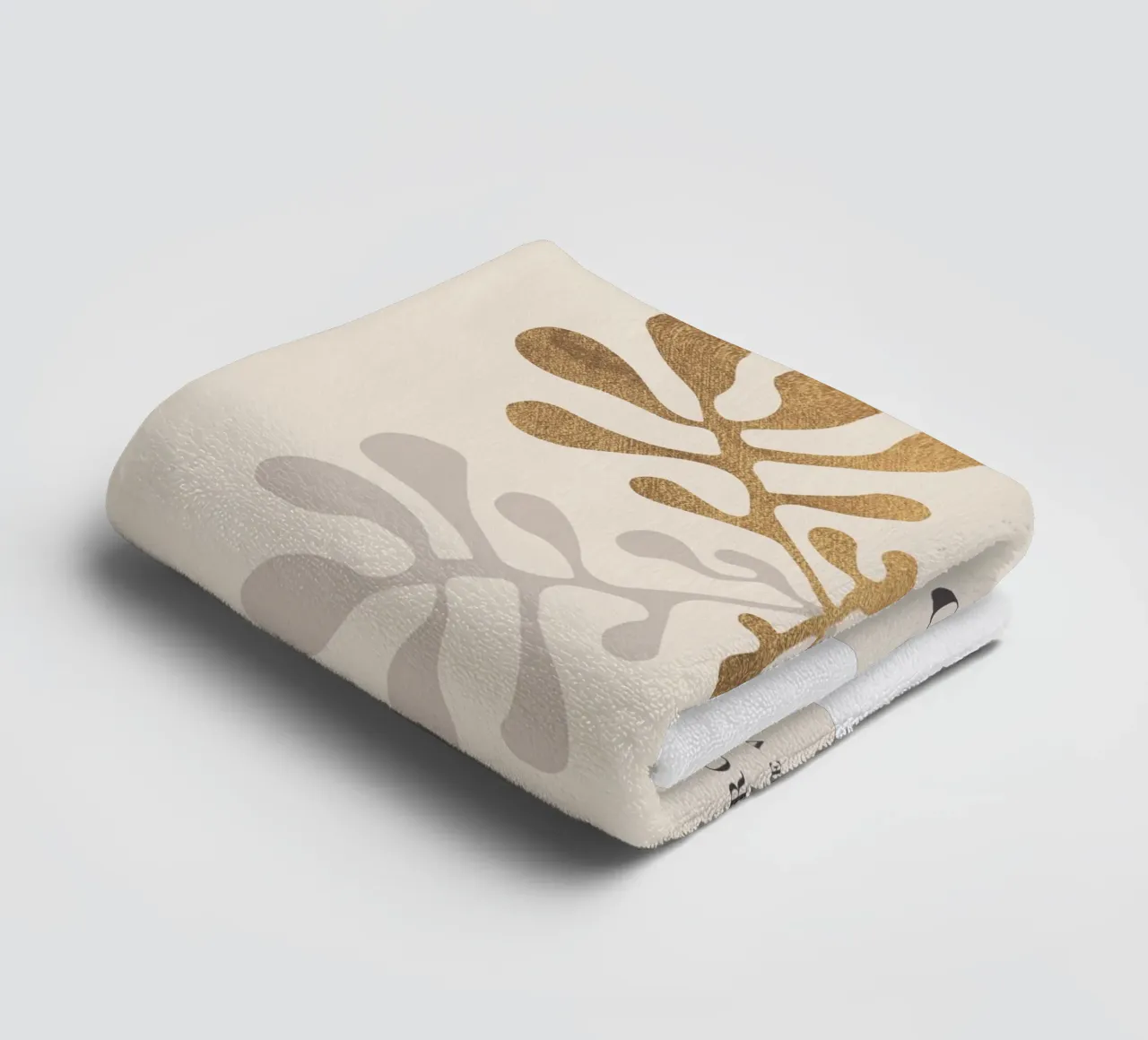 Golden paper cut-outs - abstract art for modern spaces towel by Whole©
