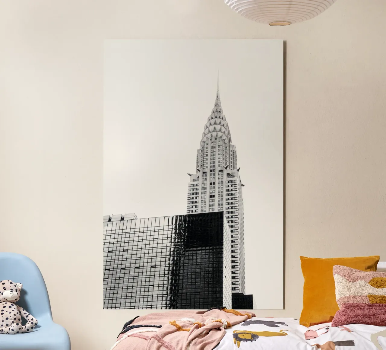 New York - Chrysler Builing in schwarzweiß alluminio dibond da Nadine Ginzel