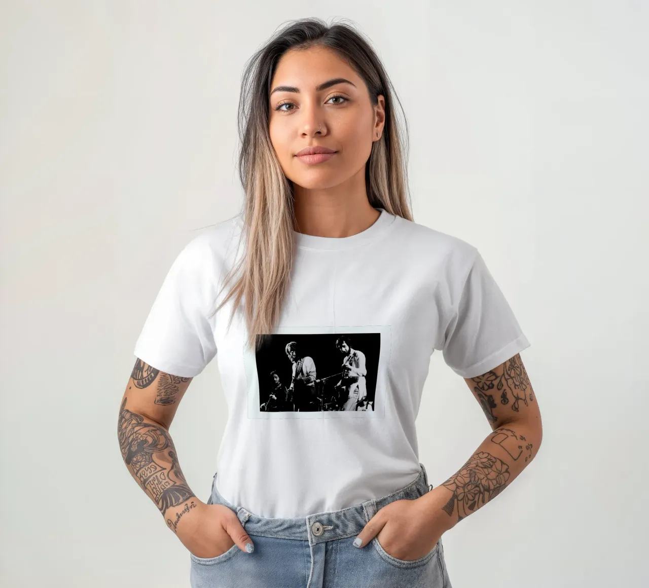 Eric Clapton and Pete Townsend t-shirt da Gallery Print and Art Limited