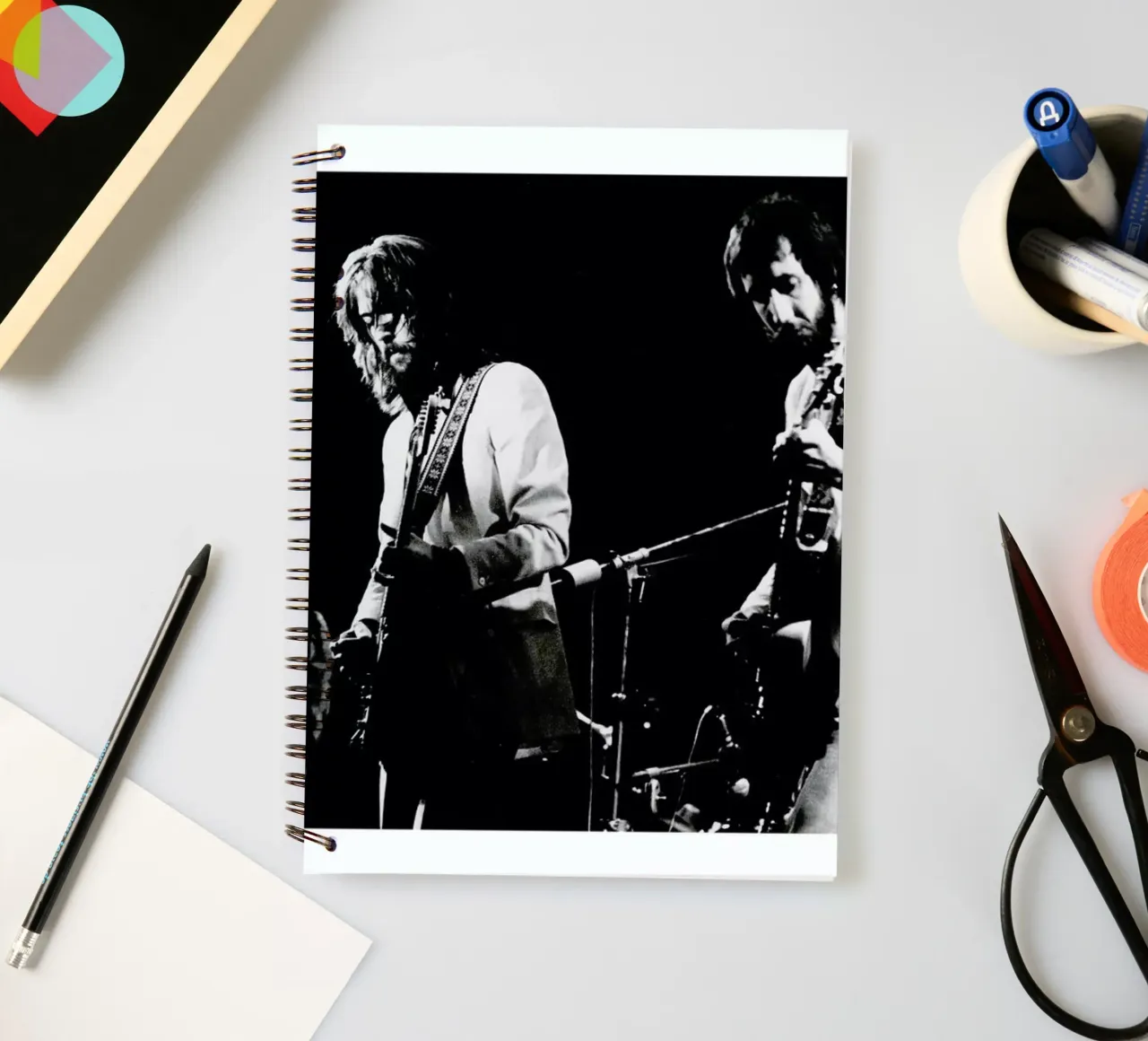Eric Clapton and Pete Townsend spiral notebook by Gallery Print and Art Limited