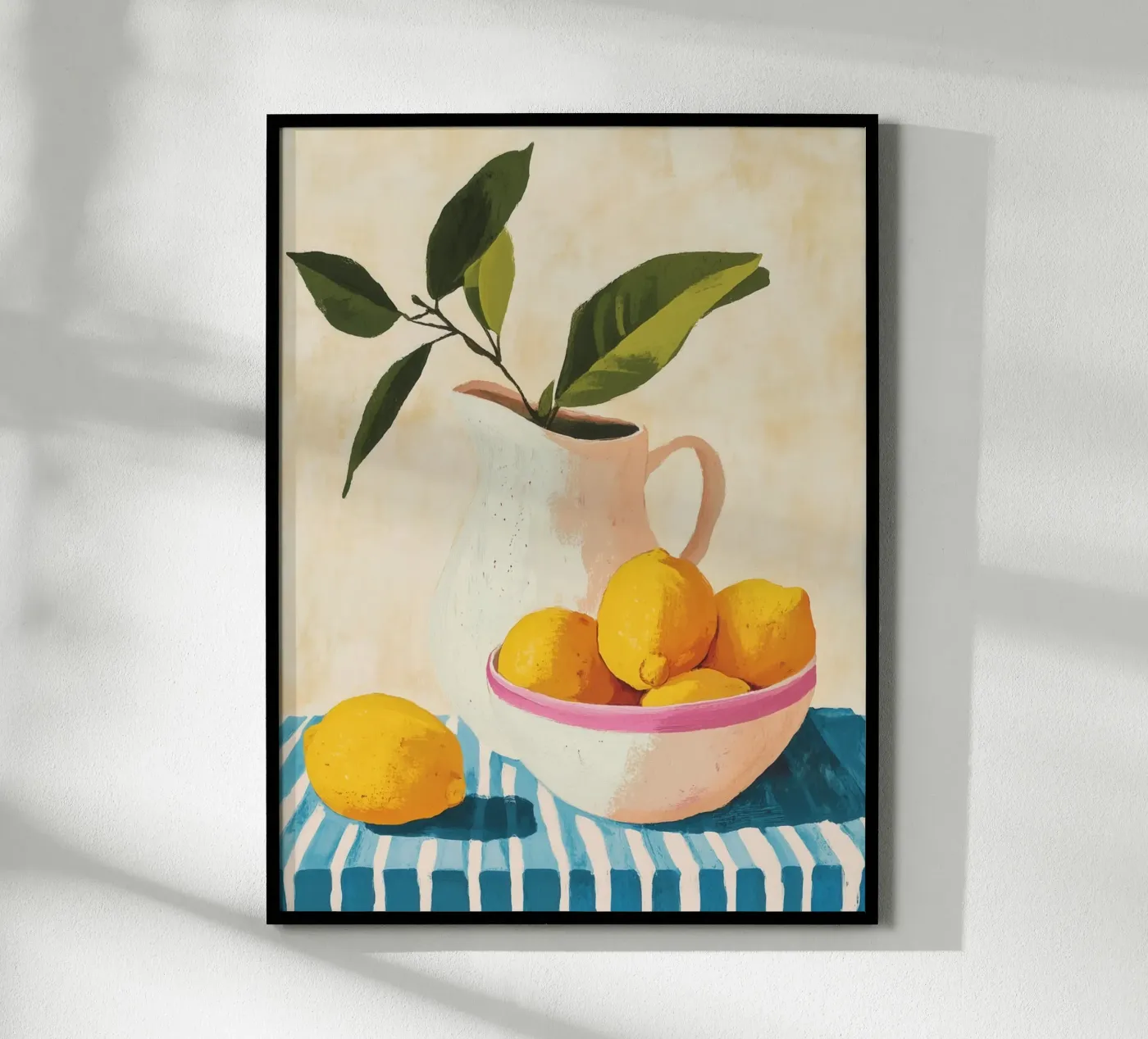 Lemons on Stripes poster da Ciao Bella