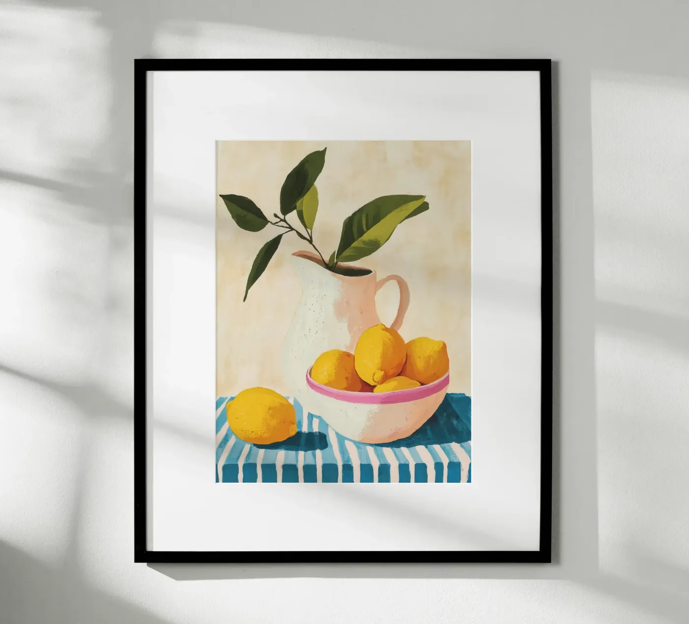 Lemons on Stripes poster da Ciao Bella