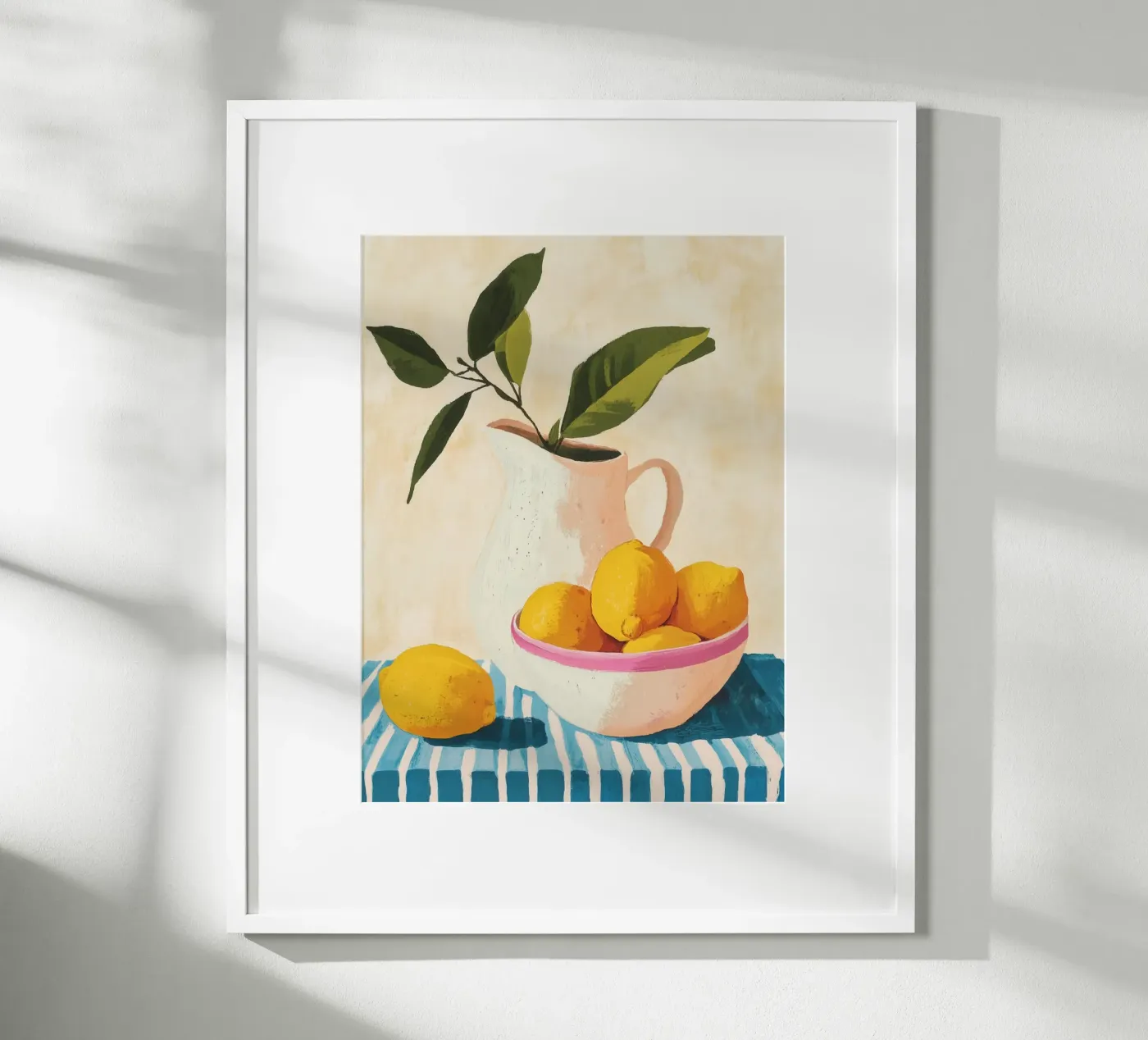 Lemons on Stripes poster da Ciao Bella