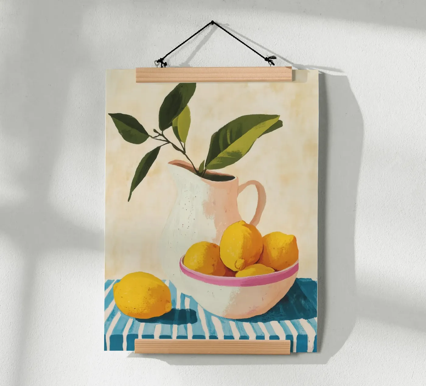 Lemons on Stripes poster da Ciao Bella