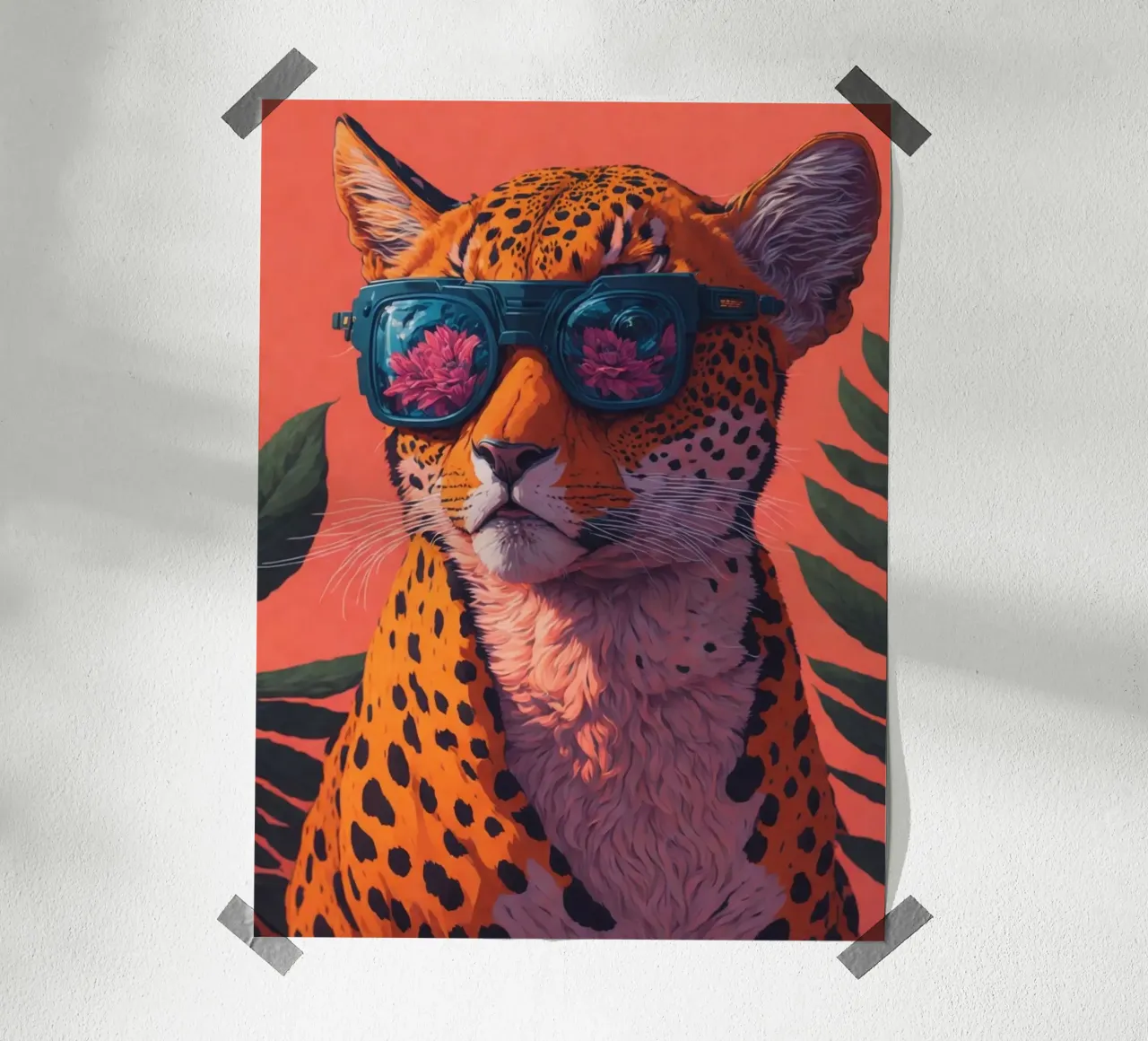 Retro Leopard poster da Artsy Bessy
