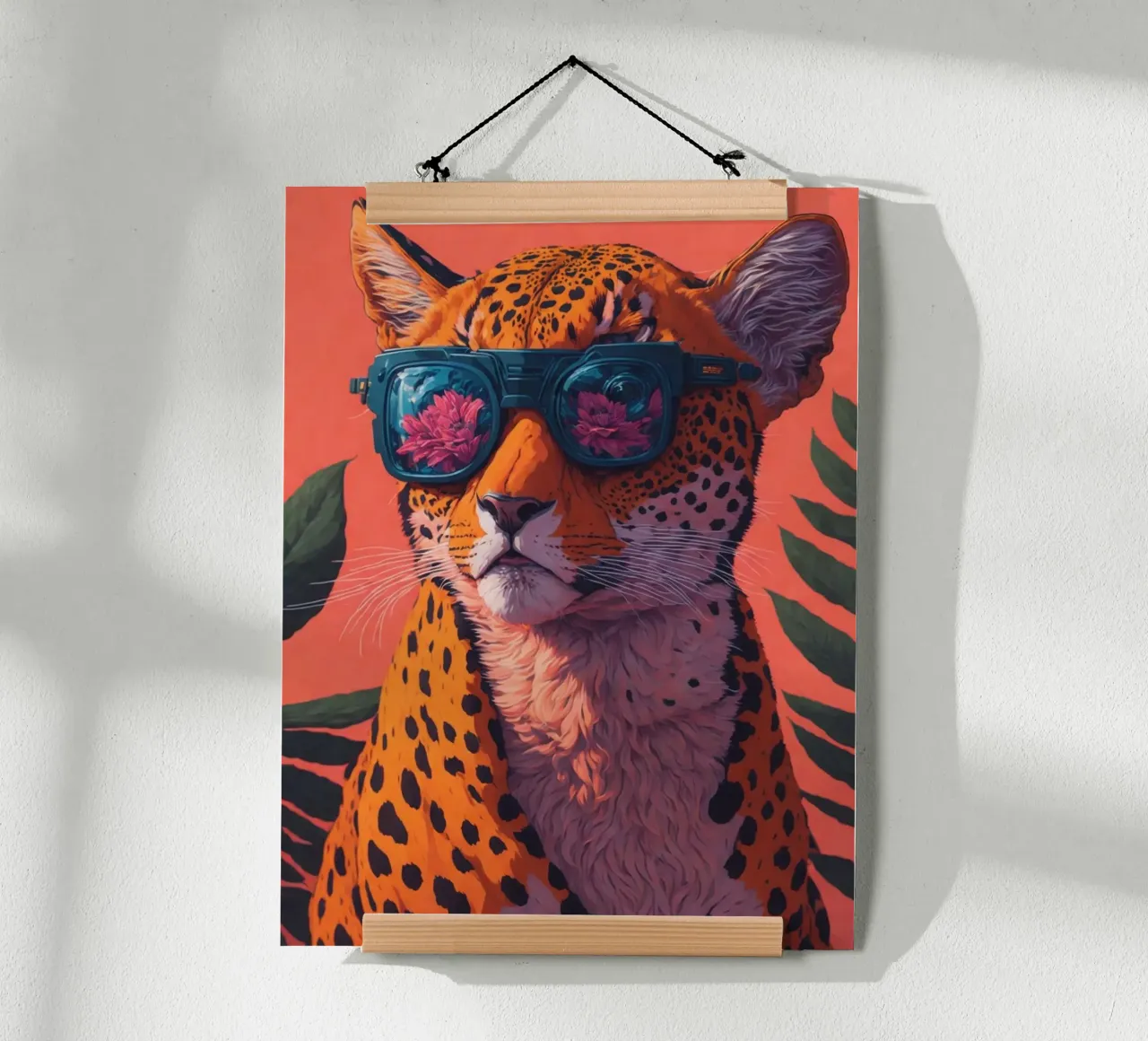 Retro Leopard poster da Artsy Bessy