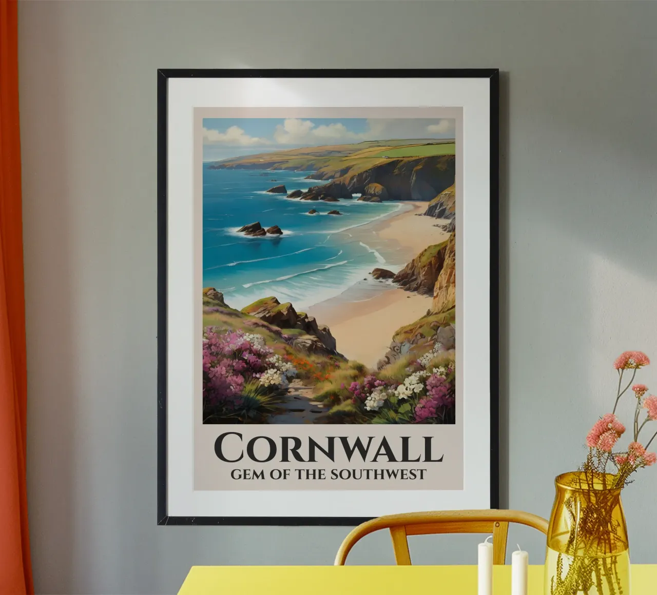 Poster ferroviario Cornovaglia Inghilterra poster da Charnwood Prints