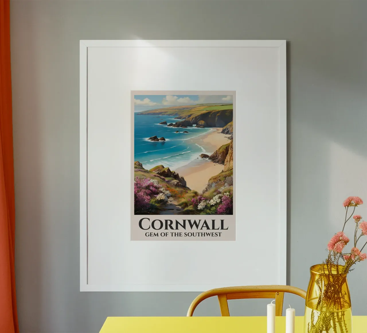 Poster ferroviario Cornovaglia Inghilterra poster da Charnwood Prints