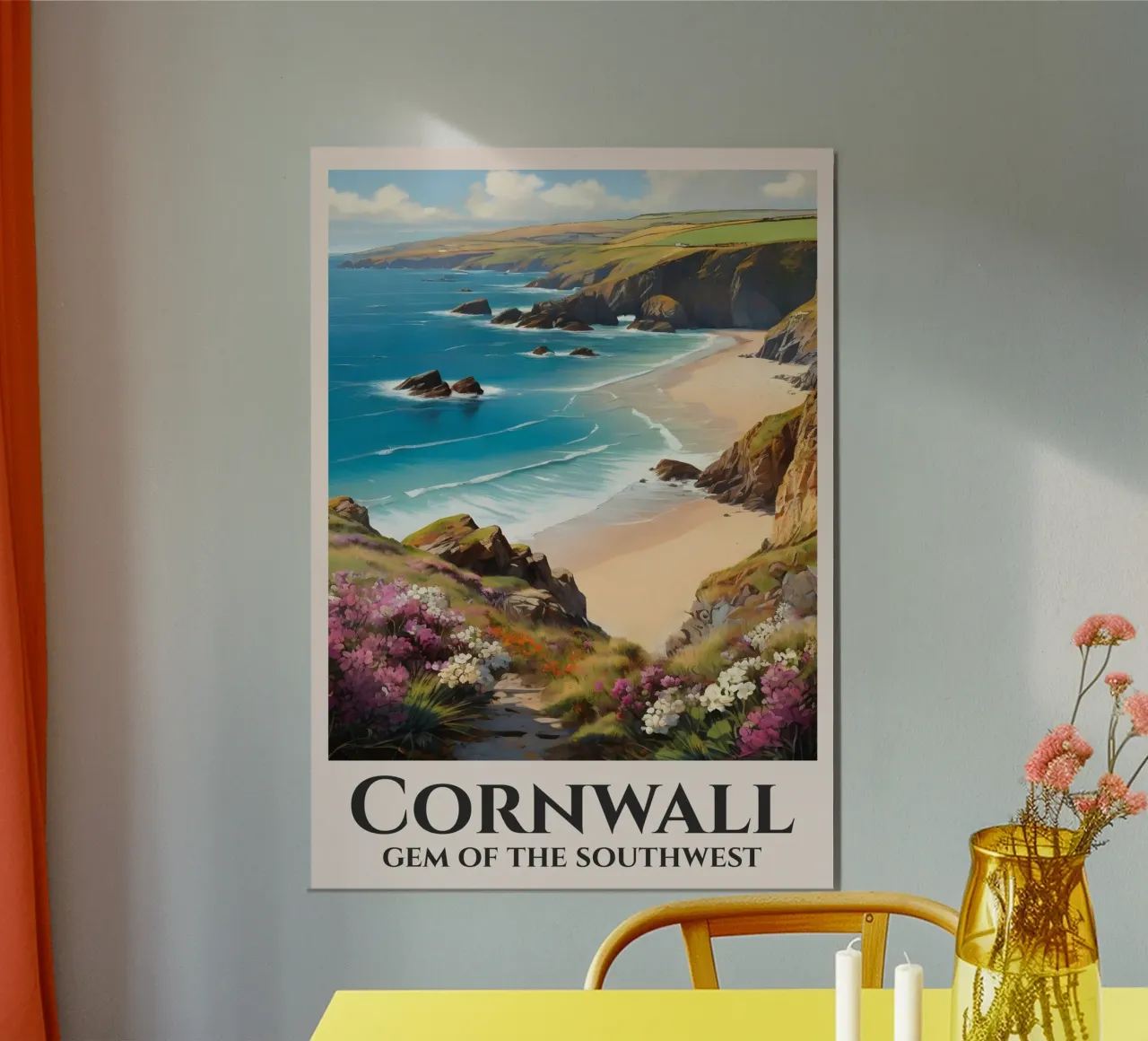 Poster ferroviario Cornovaglia Inghilterra poster da Charnwood Prints