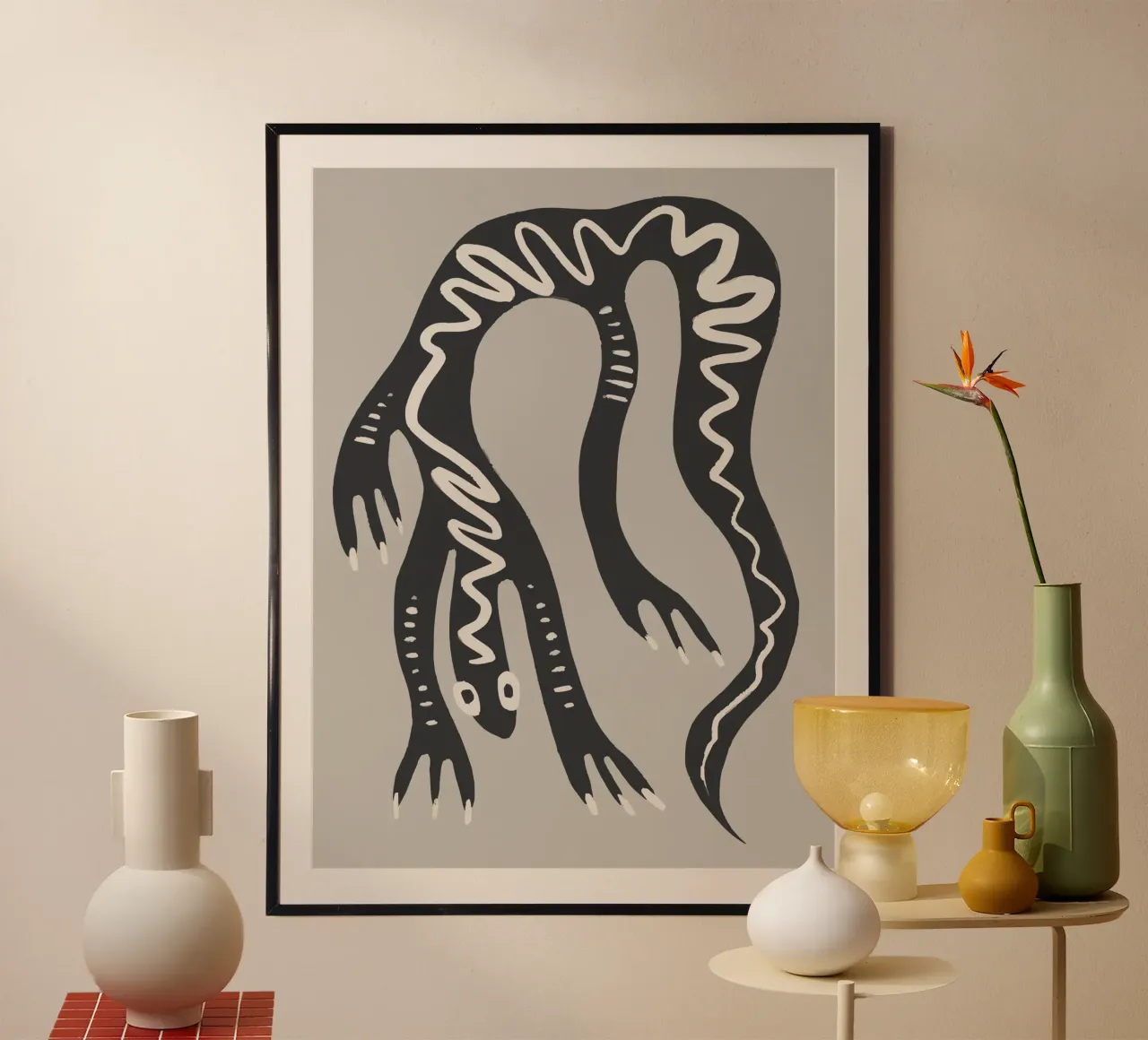 Desert Lizard poster da Artsy Bessy