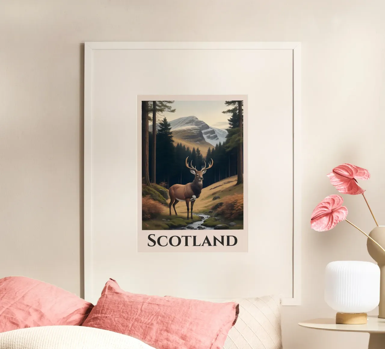 Poster Scozia Stag Rail poster da Charnwood Prints
