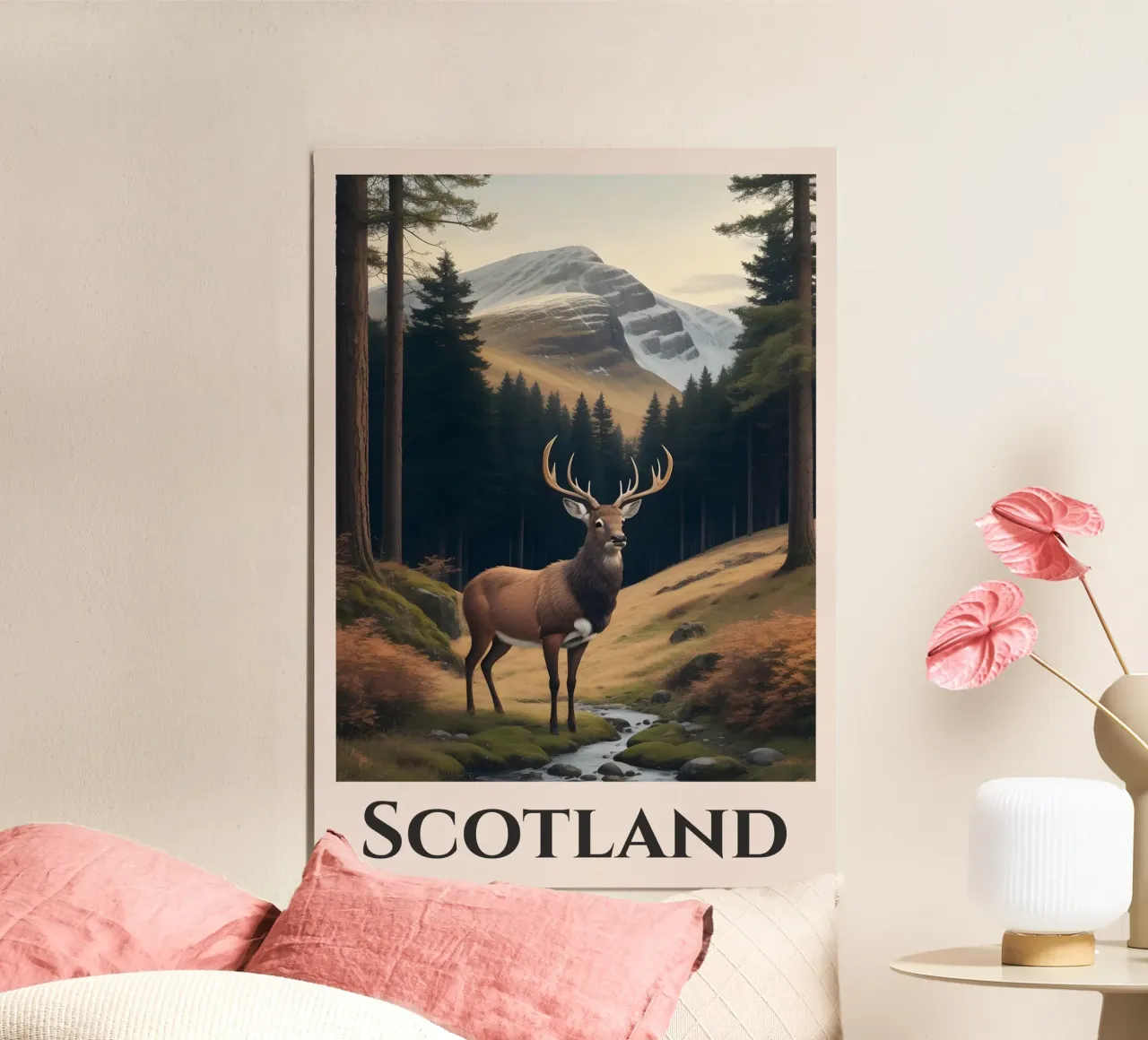 Poster Scozia Stag Rail poster da Charnwood Prints
