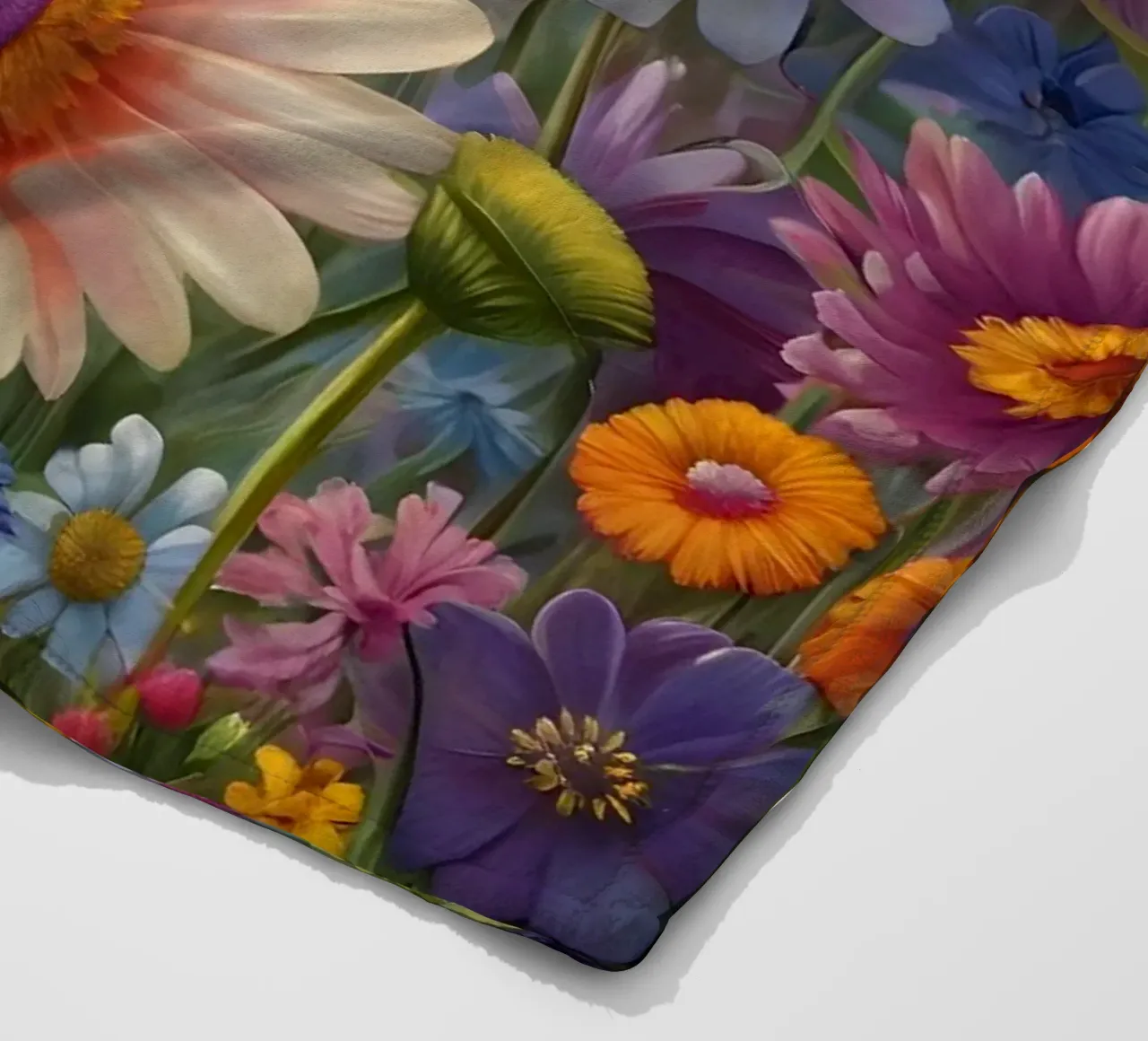 Prato di fiori selvatici con una farfalla coperta in pile da Charnwood Prints