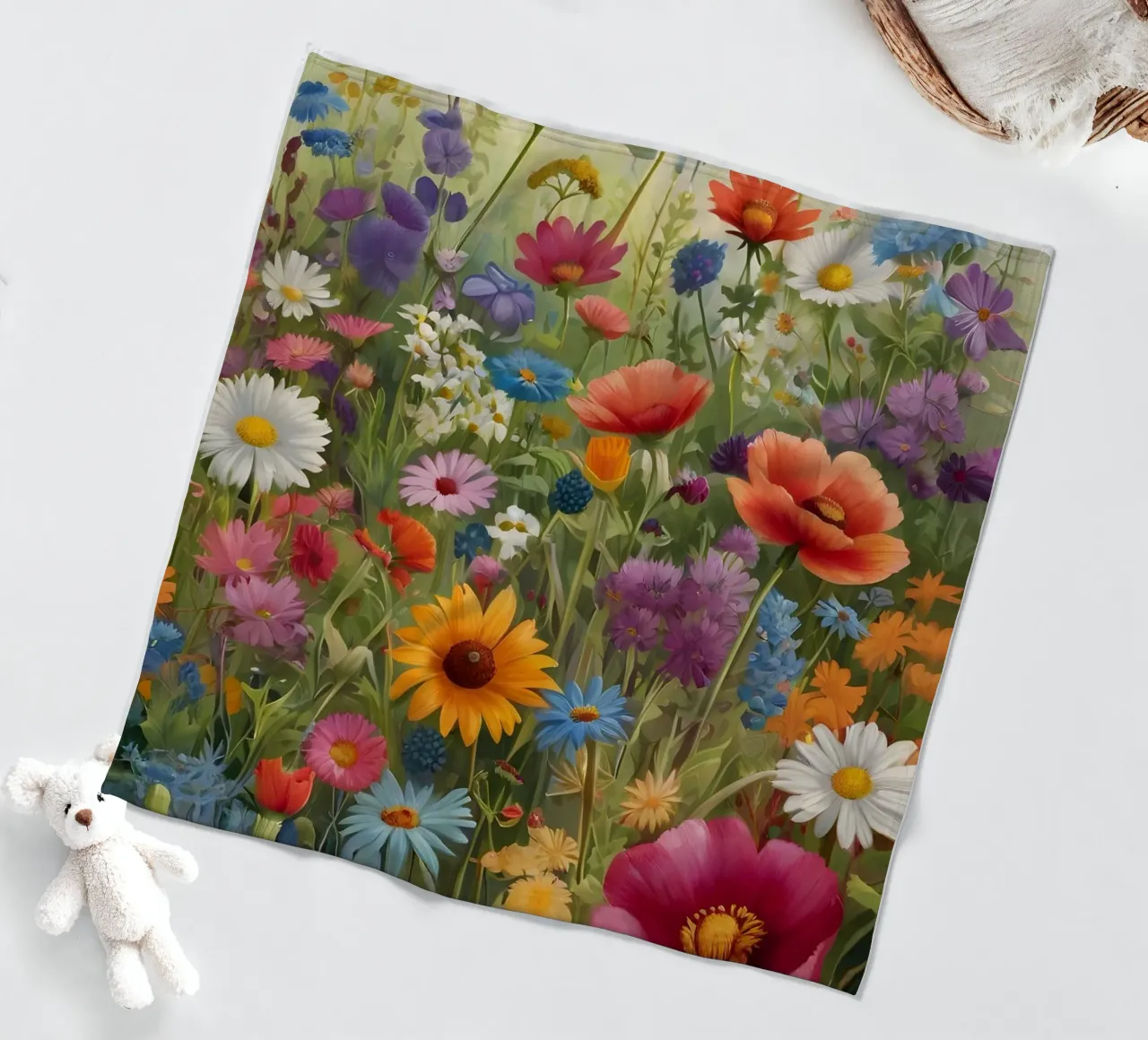 Prato dei fiori selvatici coperta in pile da Charnwood Prints