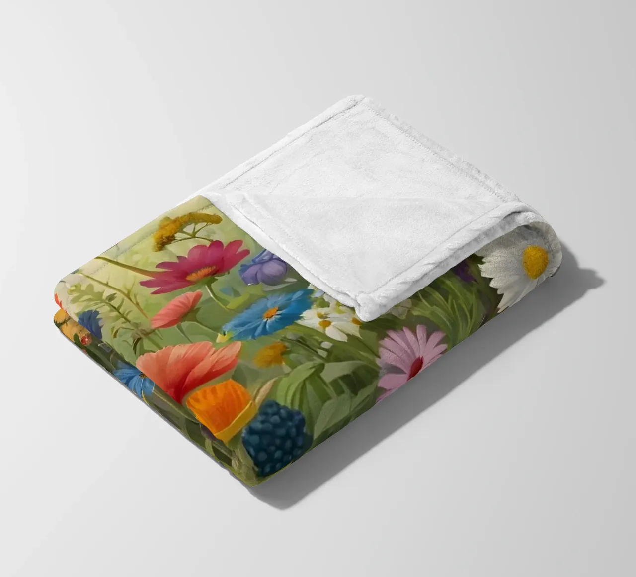 Prato dei fiori selvatici coperta in pile da Charnwood Prints