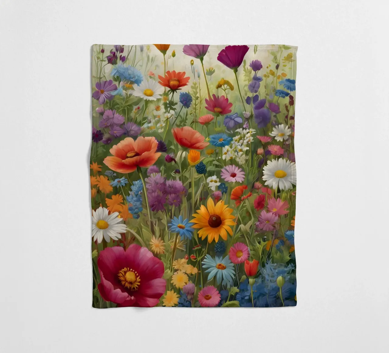 Prato dei fiori selvatici coperta in pile da Charnwood Prints