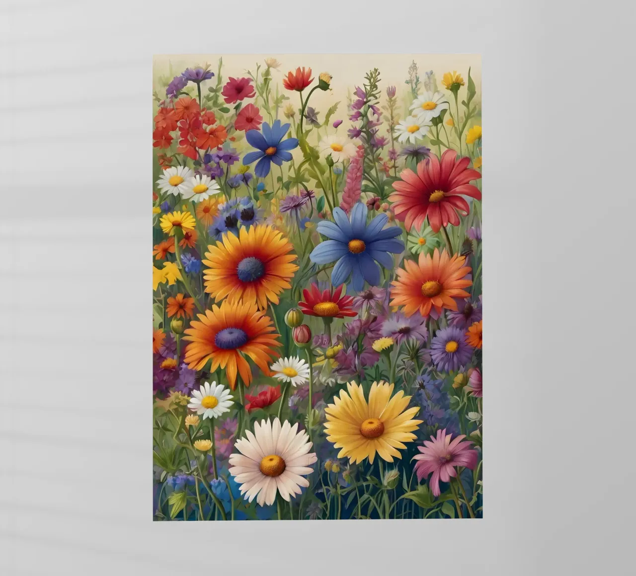 Fiori di campo colorati pellicola backlit da Charnwood Prints