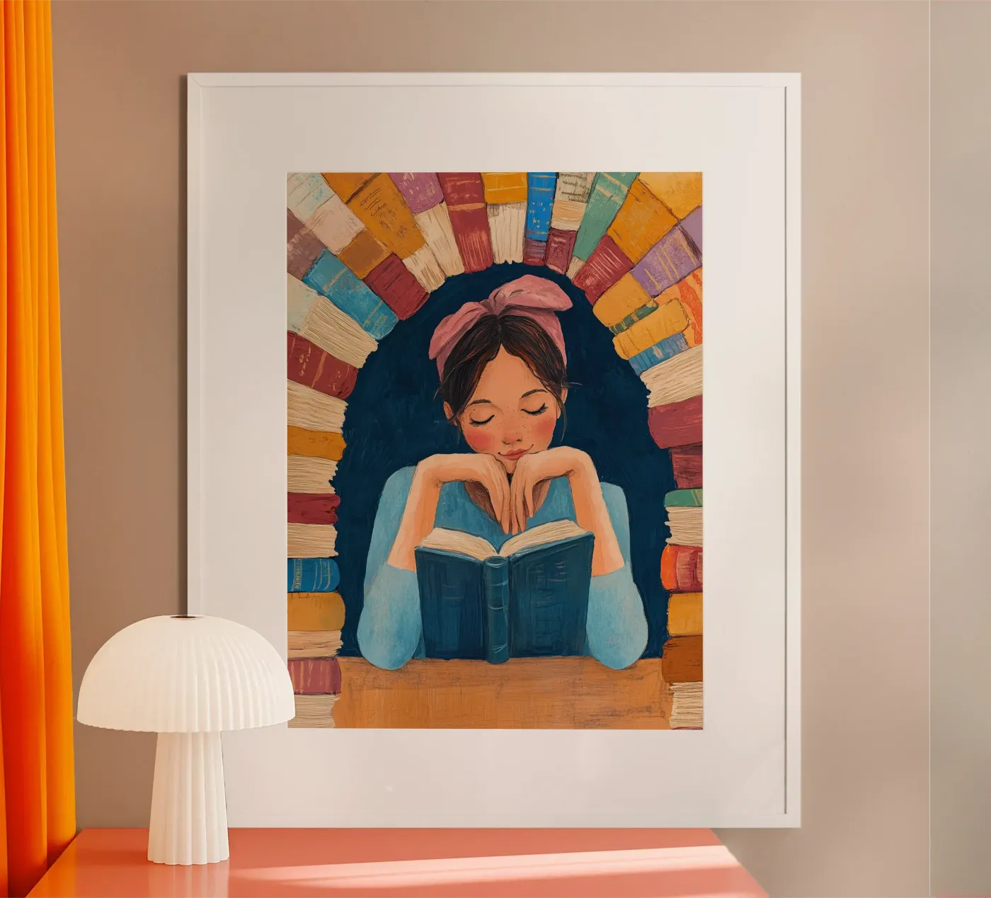 Reader in Book Nook poster da Freya