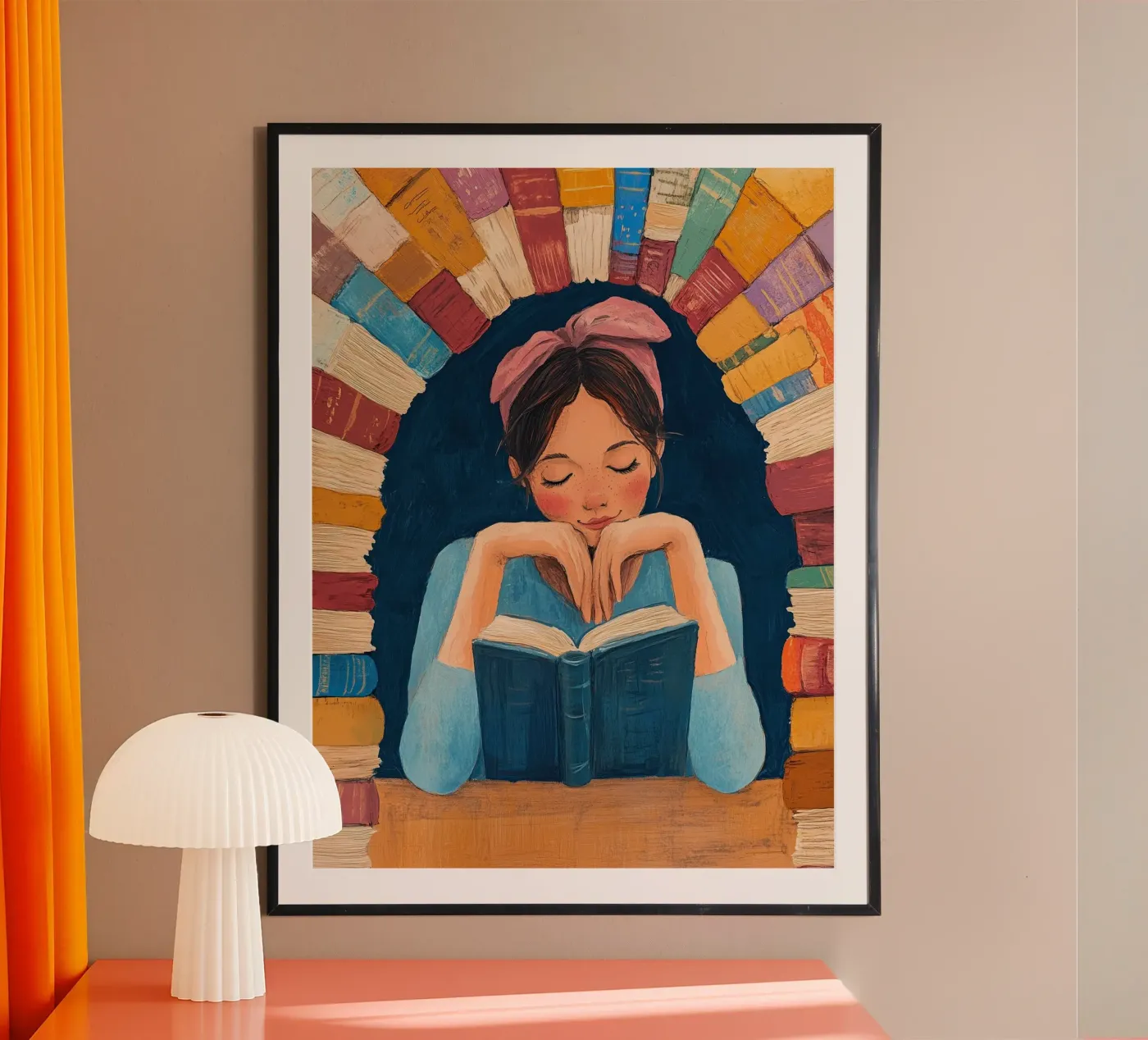 Reader in Book Nook poster da Freya