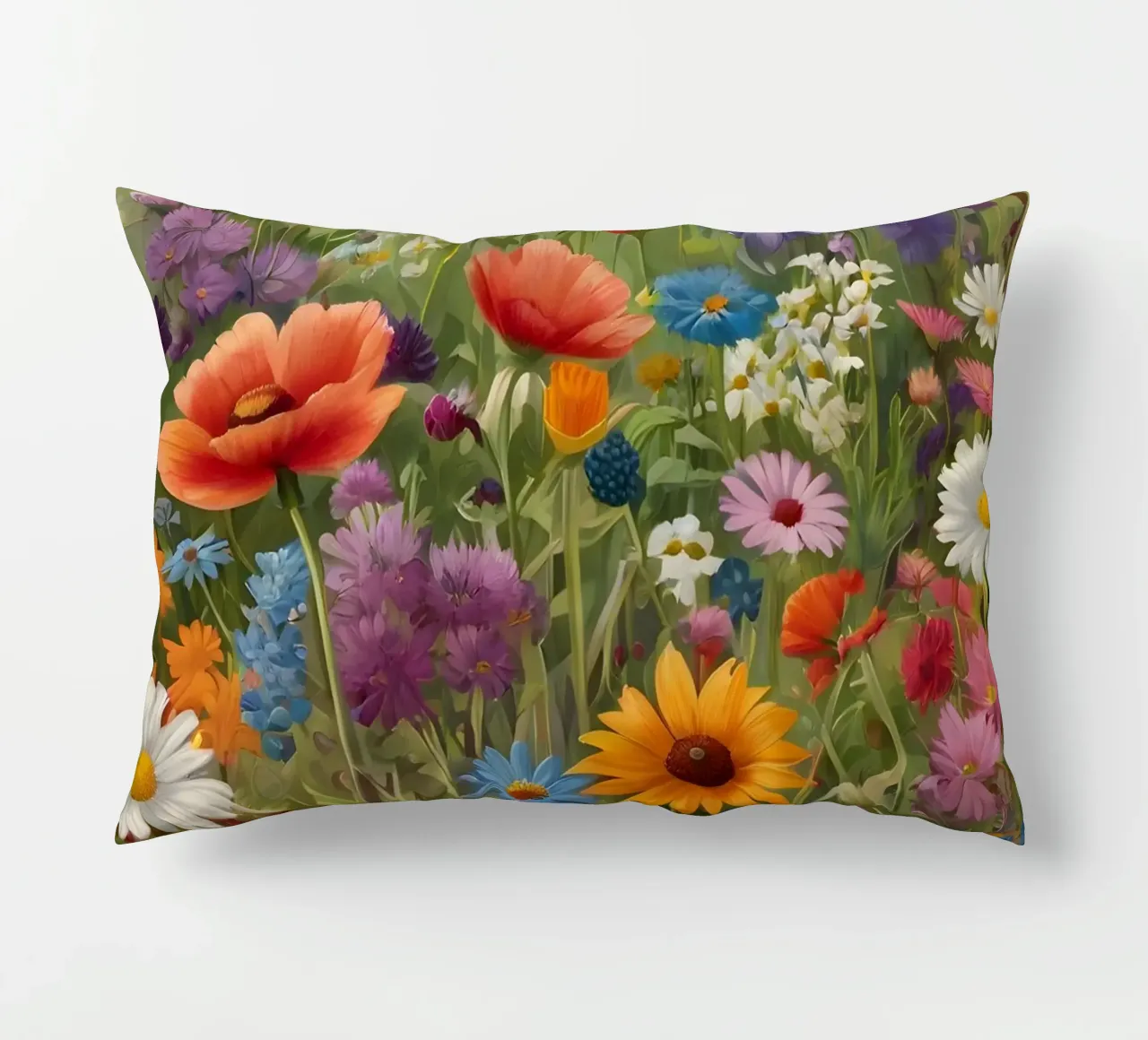 Scena di fiori selvatici cuscino da Charnwood Prints