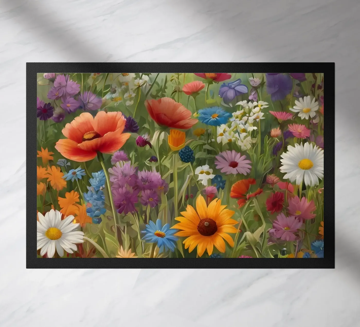 Wildflower Scene doormat by Charnwood Prints