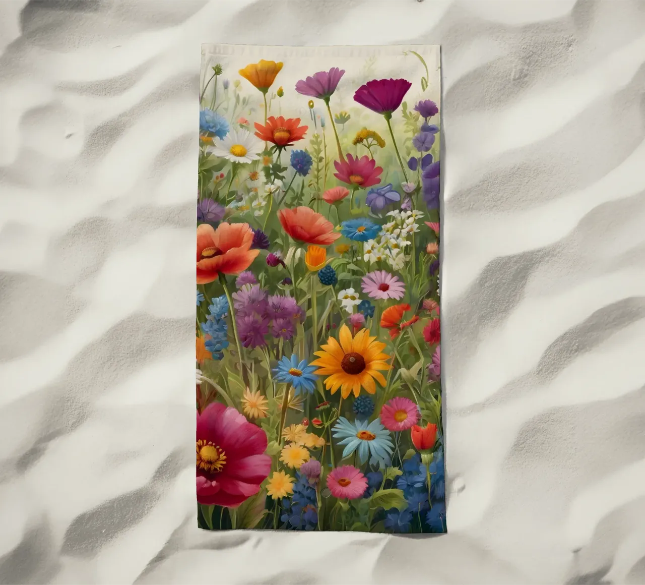 Scena di fiori selvatici telo mare da Charnwood Prints