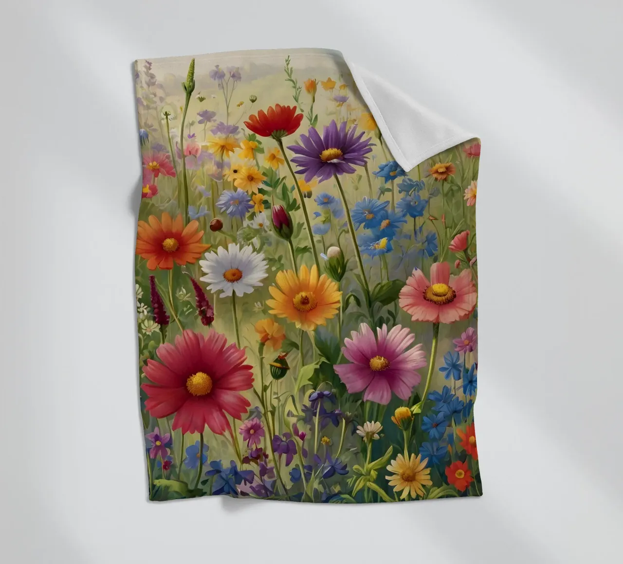 Prato dei fiori selvatici coperta in pile da Charnwood Prints