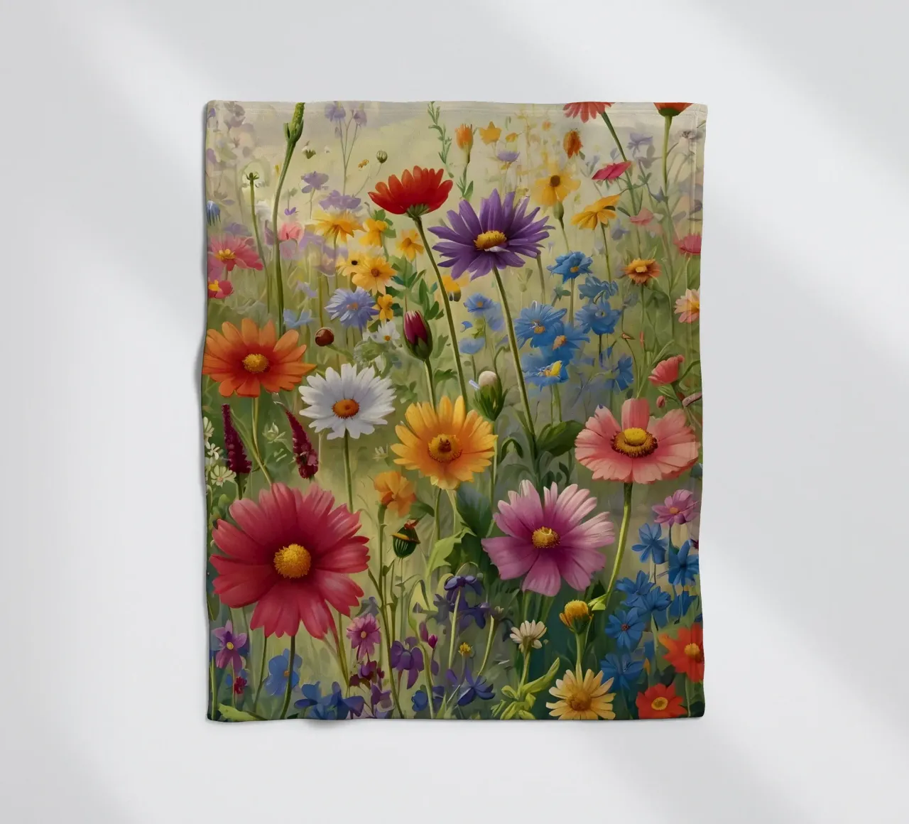 Prato dei fiori selvatici coperta in pile da Charnwood Prints