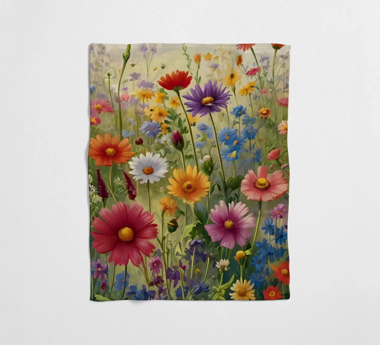 Prato dei fiori selvatici coperta in pile da Charnwood Prints
