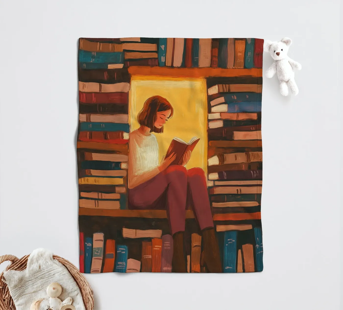 Cozy Library Reader Fleecedecke von Freya