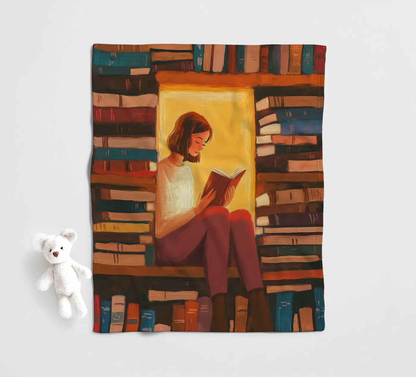 Cozy Library Reader Fleecedecke von Freya