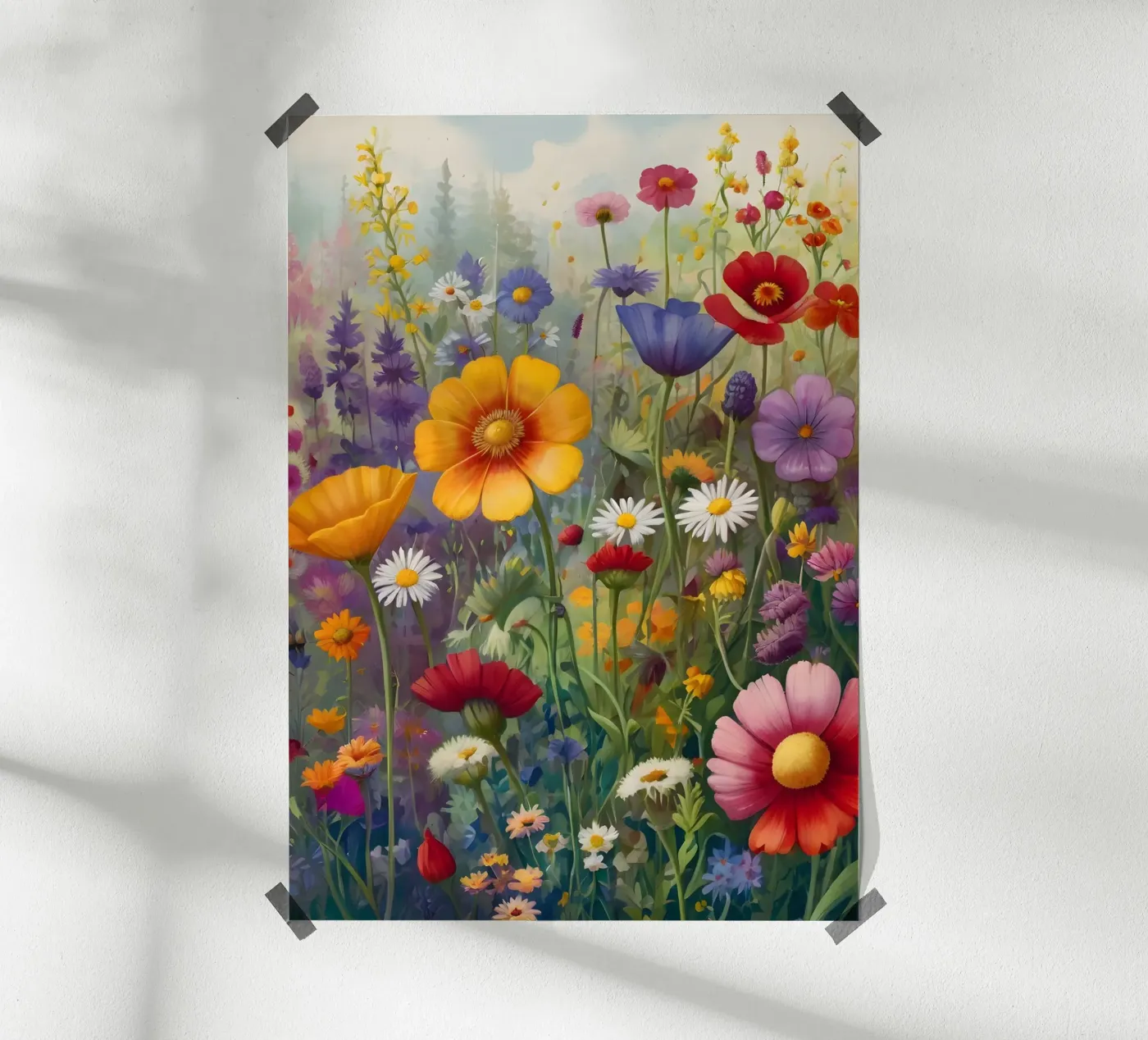 Wildblumen Poster von Charnwood Prints