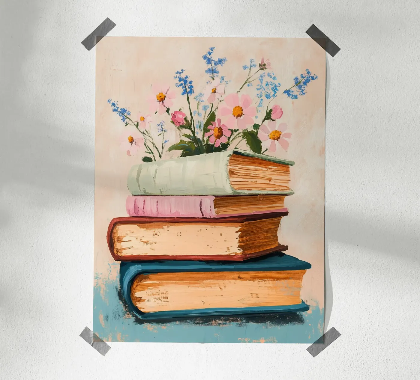 Floral Book Stack poster da Freya