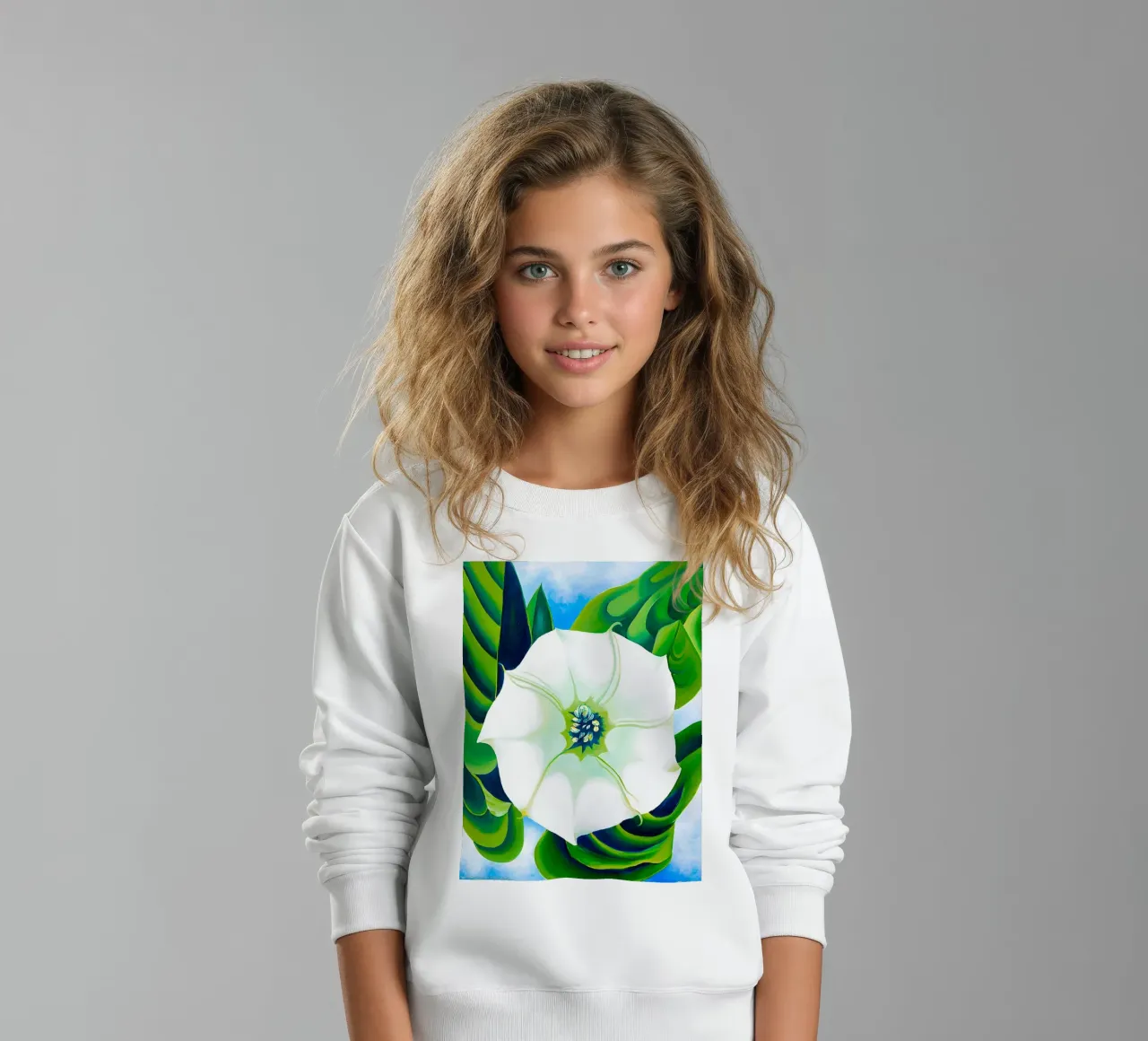 Georgia O'Keeffe - Erba di Jimson. 1932 felpa bambino da Kinsley