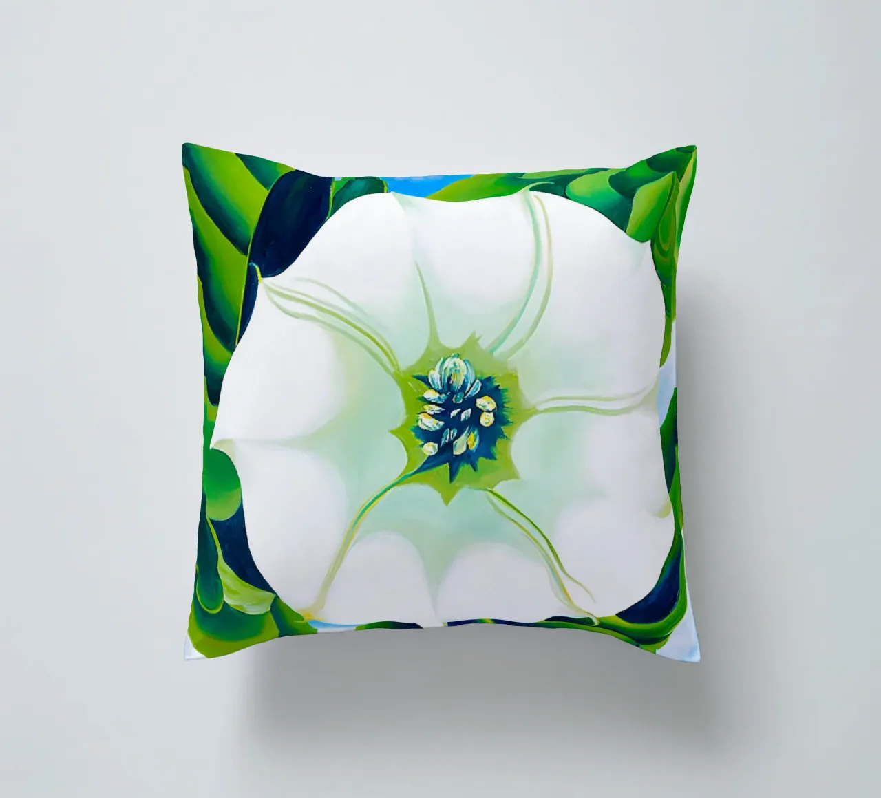Georgia O'Keeffe - Erba di Jimson. 1932 cuscino da Kinsley