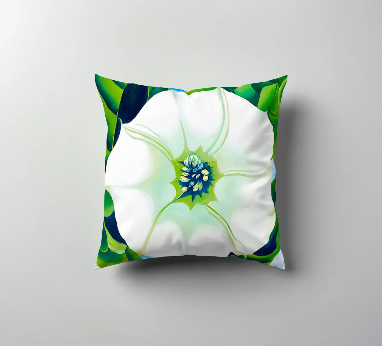 Georgia O'Keeffe - Erba di Jimson. 1932 cuscino da Kinsley